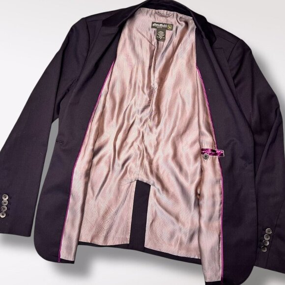 Eddie Bauer Wool Blend Blazer Navy Blue Jacket Size 10 - Picture 8 of 10